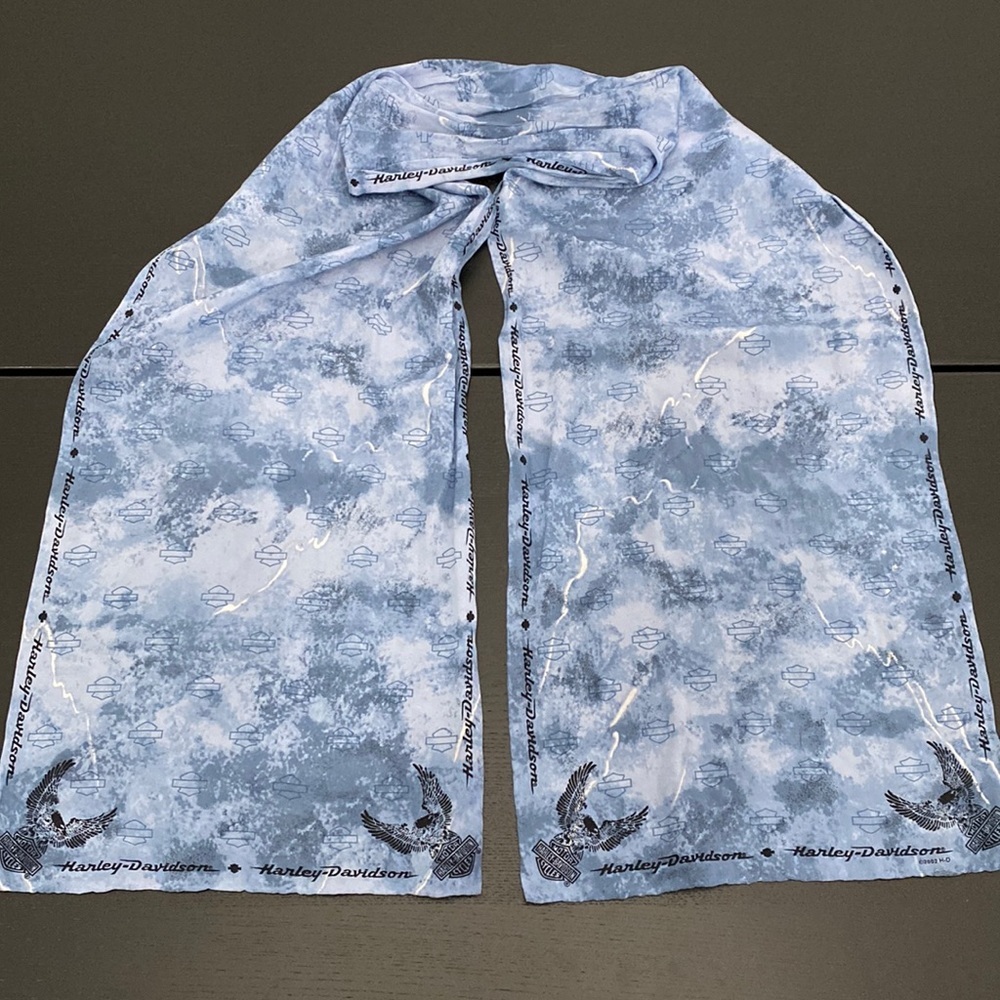 Harley-Davidson Vintage Blue Silk Scarf